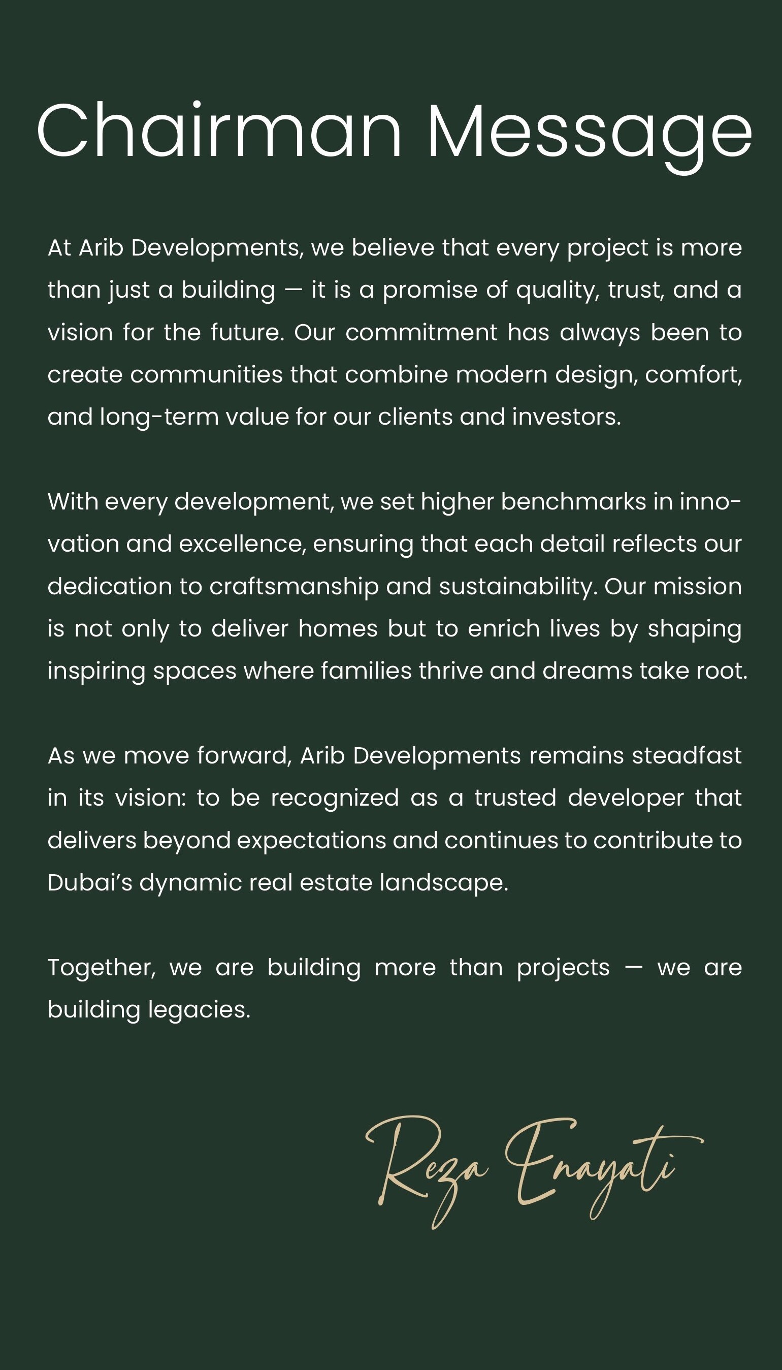 Chairman Message